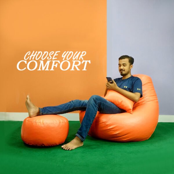 XXL Pear Shape Bean Bag, COMBO Set–Orange