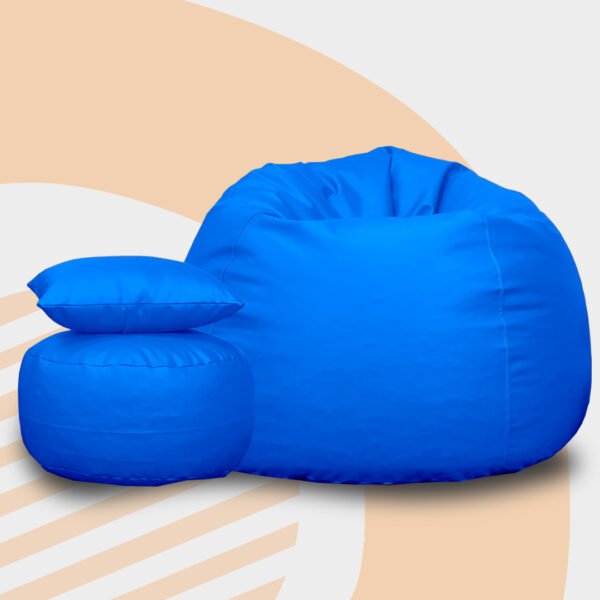 XXL Pumpkin Shape-COMBO Set Bean Bag, Footrest & Cushion