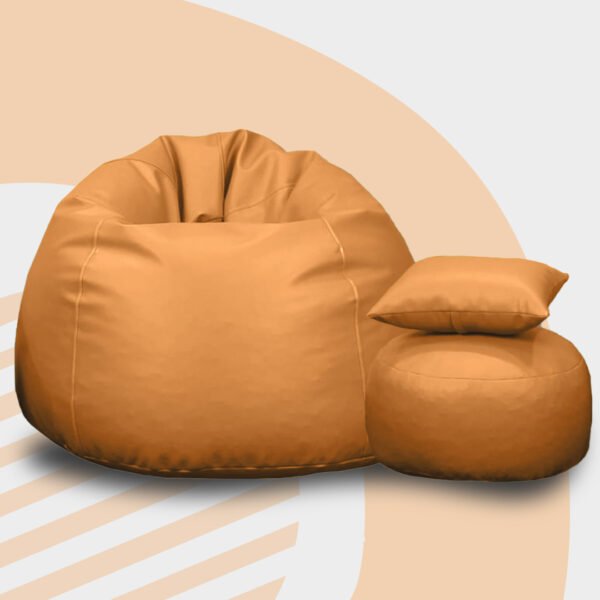 XXL Pumpkin Shape Bean Bag-COMBO Set Bean Bag, Footrest & Cushion